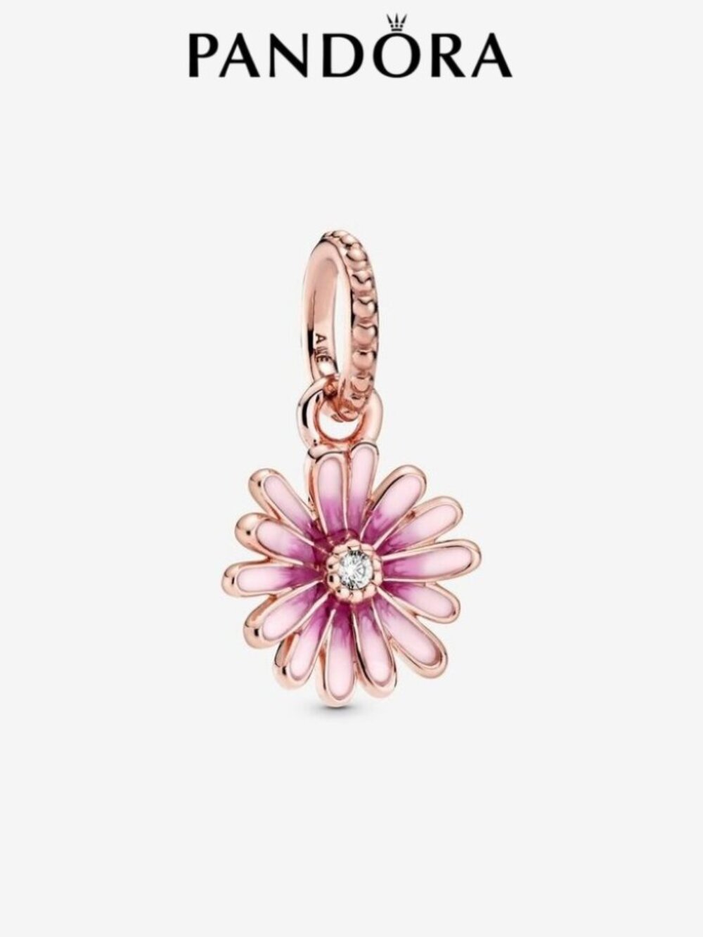 Pandora Pink Daisy Flower Dangle Charm